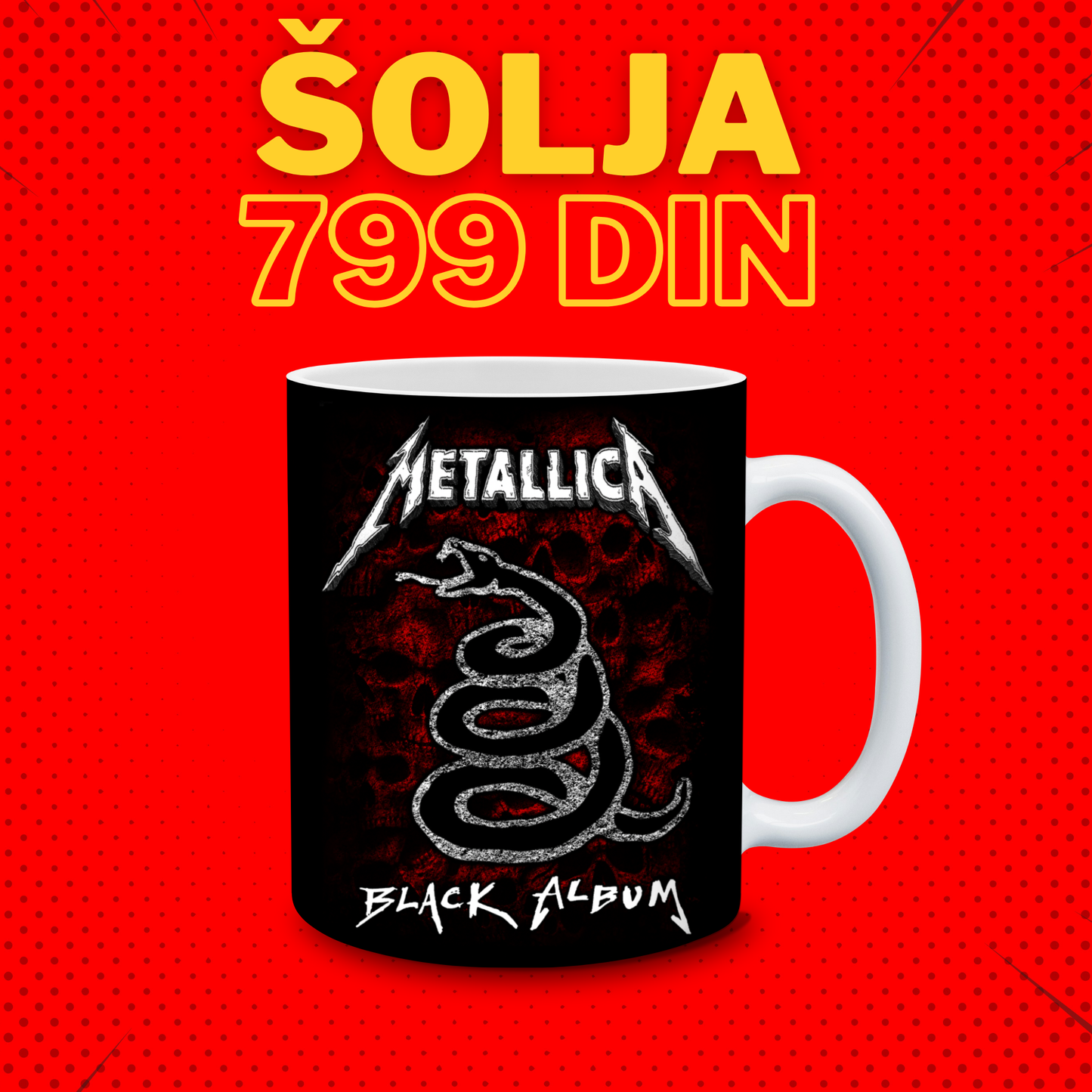 Metallica Black Album Šolja